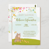 Invitation Baby Shower Bear and duckies ポストカード (正面/裏面)