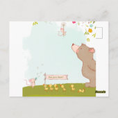 Invitation Baby Shower Bear and duckies ポストカード (裏面)