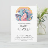 Invitation baby shower en français 招待状 (スタンド正面)