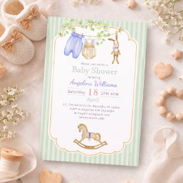 Invitation baby shower with charming designs. 招待状