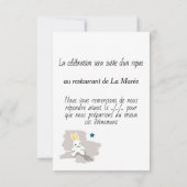Invitation baptême petit lapin blanc 出欠カード (裏面)