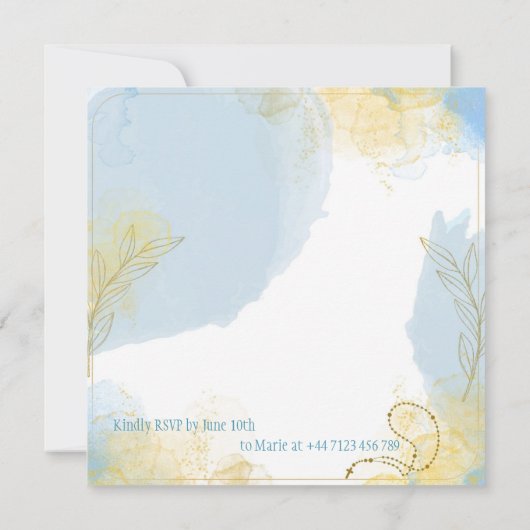 Invitation  Baptism Celebration  招待状 (裏面)