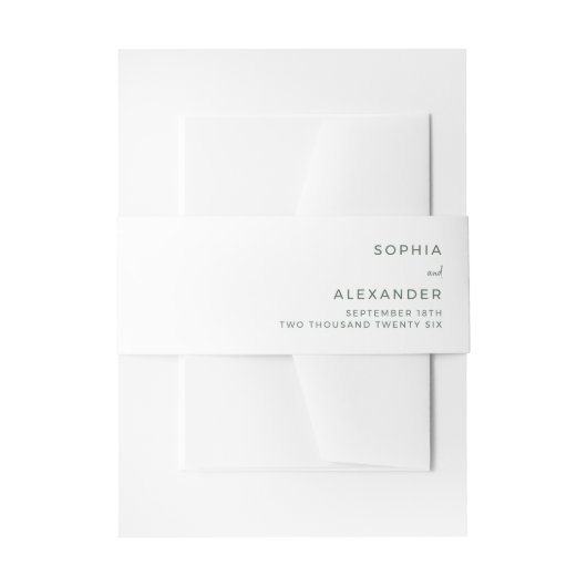 Invitation Belly Band 招待状ベリーバンド (正面例)