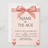 Invitation birthday 招待状 (正面)