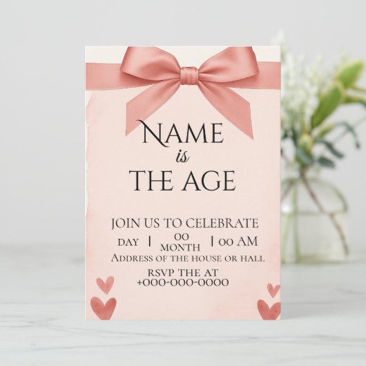 Invitation birthday  招待状 (スタンド正面)