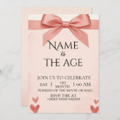 Invitation birthday  招待状 (正面/裏面)