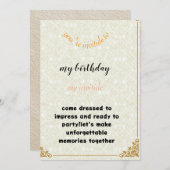 invitation birthday 招待状 (正面/裏面)