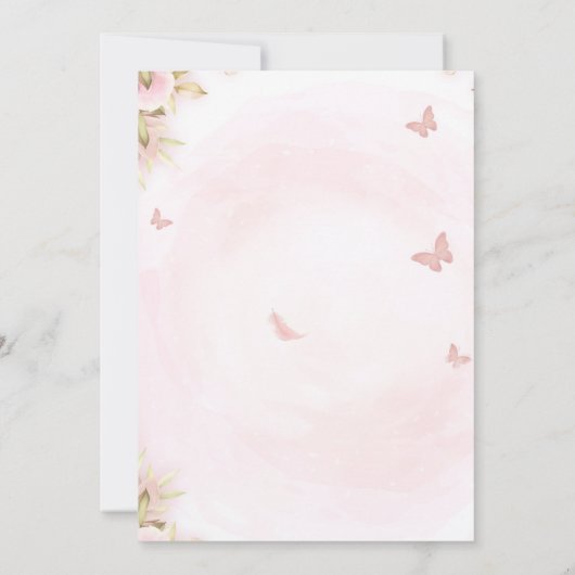 Invitation birthday for little princess  招待状 (裏面)