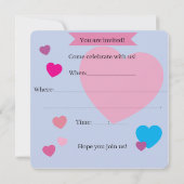 Invitation birthday for young girls 招待状 (裏面)