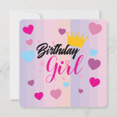 Invitation birthday for young girls 招待状 (正面)