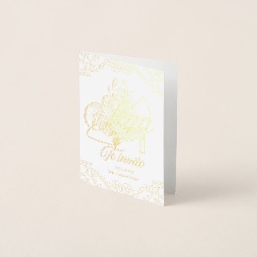 Invitation Bridal Shower Oro 箔カード (正面)