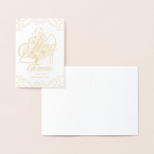 Invitation Bridal Shower Oro 箔カード (ディスプレー)