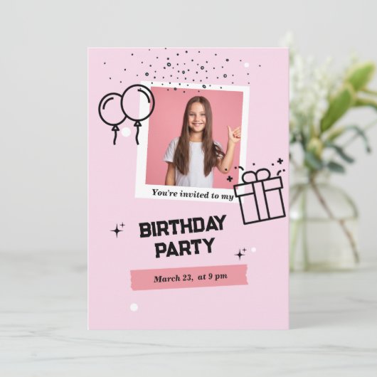 Invitation card  招待状 (スタンド正面)