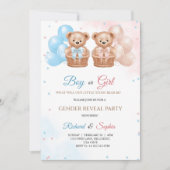 Invitation card for gender Reveal party  招待状 (正面)