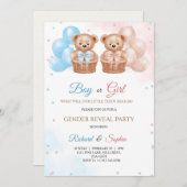 Invitation card for gender Reveal party  招待状 (正面/裏面)