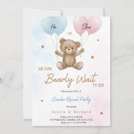 Invitation card for gender reveal party 招待状