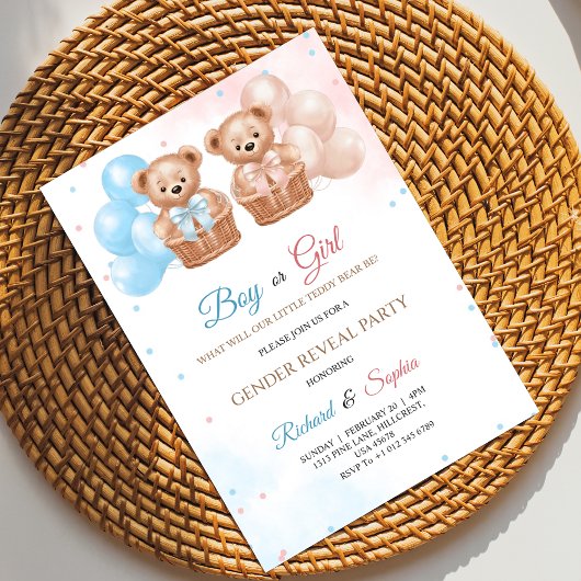Invitation card for gender Reveal party  招待状