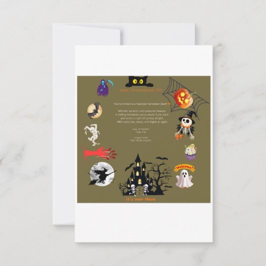 invitation card for halloueen party 招待状 (正面)