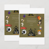 invitation card for halloueen party 招待状 (正面/裏面)