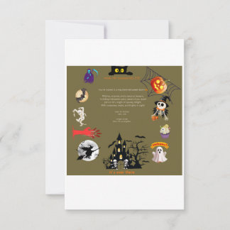 invitation card for halloueen party 招待状