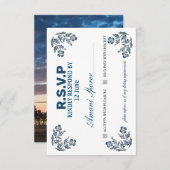 invitation card RSVP  in the most beautiful colors (正面/裏面)