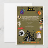 invitation card to an alooeen party  招待状 (正面/裏面)