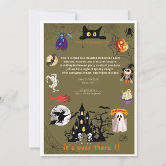 invitation card to an alooeen party 招待状