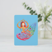 Invitation Card Yoga Meditation Rainbow Colors  招待状 (スタンド正面)