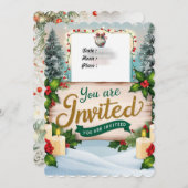 Invitation chrismas you'are invited 招待状 (正面/裏面)