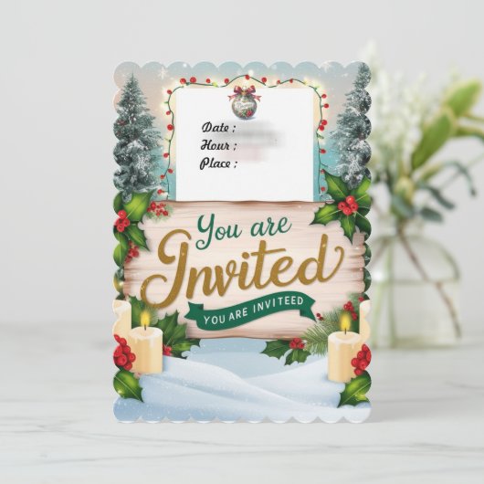 Invitation chrismas you'are invited 招待状 (スタンド正面)