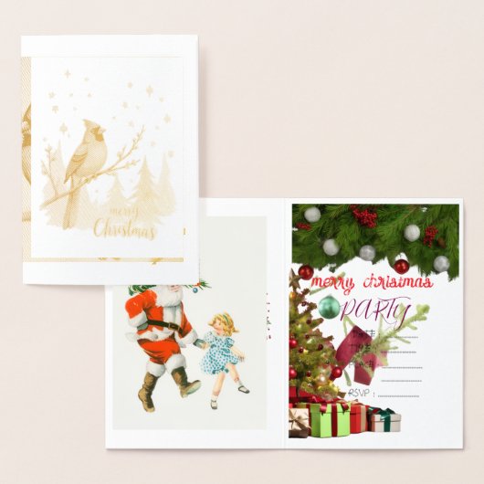invitation christmas foil card 箔カード (ディスプレー)