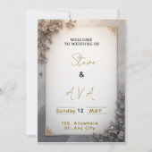 Invitation Classic Elegant Wedding  招待状 (正面)