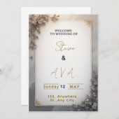 Invitation Classic Elegant Wedding 招待状 (正面/裏面)