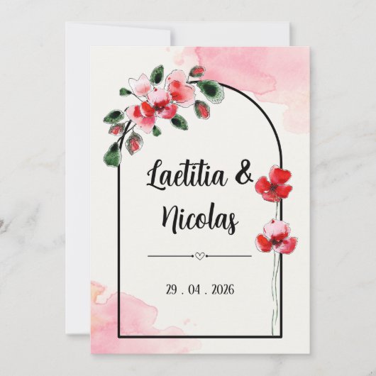 Invitation "Coquelicots" シーズンカード (正面)