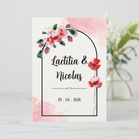 Invitation "Coquelicots" シーズンカード (スタンド正面)