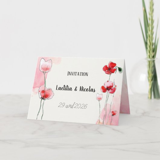 Invitation "Coquelicots" 招待状 (正面)