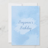 Invitation d'anniversaire voyage en avion 招待状 (裏面)