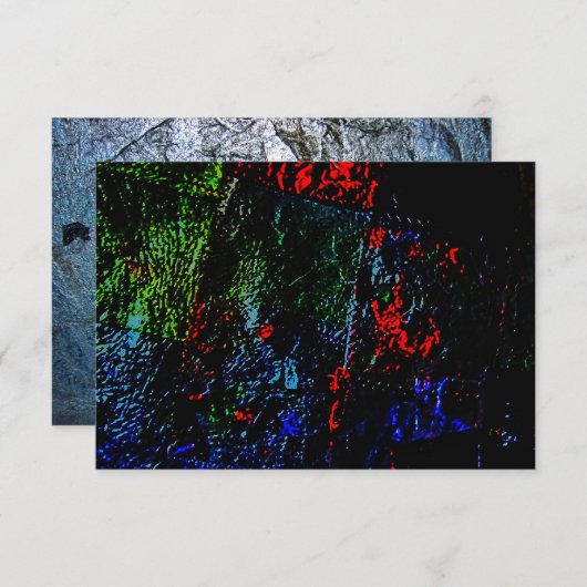 invitation dark texture abstract recycle  motif  招待状 (正面/裏面)