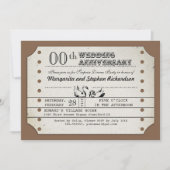 Invitation de anniversaire de billet typographique 招待状 (正面)