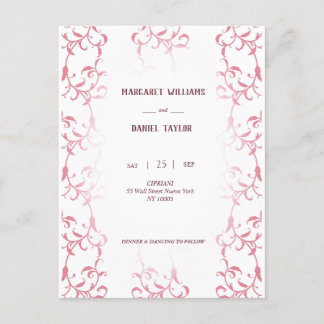 Invitation de boda decorada con hojas de acanto インビテーションポストカード