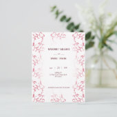 Invitation de boda decorada con hojas de acanto インビテーションポストカード (スタンド正面)