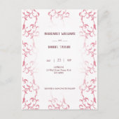 Invitation de boda decorada con hojas de acanto ポストカード (正面)