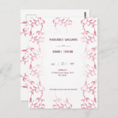 Invitation de boda decorada con hojas de acanto ポストカード (正面/裏面)