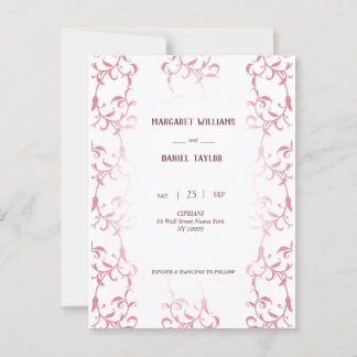 Invitation de boda decorada con hojas de acanto ポストカード