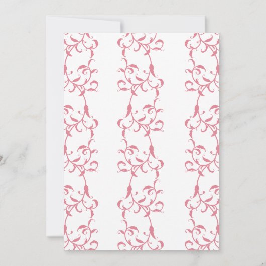 Invitation de boda decorada con hojas de acanto 招待状 (裏面)