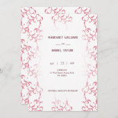 Invitation de boda decorada con hojas de acanto 招待状 (正面/裏面)