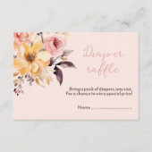 Invitation de douve de bébé fille rose blush aquar エンクロージャーカード (正面)