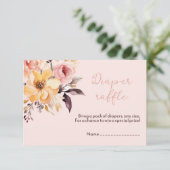 Invitation de douve de bébé fille rose blush aquar エンクロージャーカード (スタンド正面)