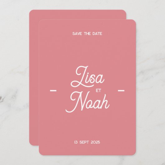 Invitation de mariage Colorus 招待状 (正面/裏面)