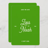Invitation de mariage Colorus - Vert citron 招待状 (正面/裏面)